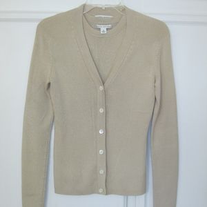 Banana Republic 2-pc. sweater set, vanilla, Sz S